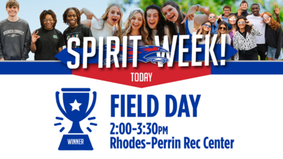TODAY FRIDAY 4/19  FIELD DAY  2:00-3:30pm • Rhodes-Perrin Rec Center