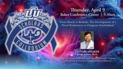 Thursday, April 9 Baker Conference Center at 930am. From Bench to Bedside The Development of a Novel Radiotracer to Diagnose Amyloidosis PLENARY SPEAKER Joseph Jackson, Ph.D. Assistant Professor, Amyloidosis and Cancer Theranostics Program, The University of Tennessee Graduate School of Medicine