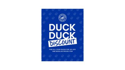 Chap Store Duck Duck Discount, find all four ducks for 10 off one regular priced item
