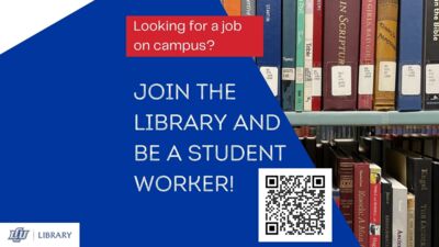 If you are interested in working in the LCU Library, please fill out an application and sign up for an interview time