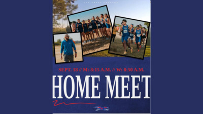 XC home meet The Mens and Womens crosscountry teams will run their first home meet of this season this Friday, September 18th, at our home course. Mens race start at 815am and Womens race at 850am.