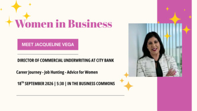  Women in Business MEET JACQUELINE VEGA DIRECTOR OF COMMERCIAL UNDERWRITING AT CITY BANK Career Journey Job Hunting  Advice for Women 18TH SEPTEMBER 2026  530  IN THE BUSINESS COMMONS