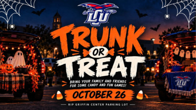  TRUNK OR TREAT BRING YOUR FAMILY AND FRIENDS FOR SOME CANDY AND FUN GAMES OCTOBER 26 RIP GRIFFIN CENTER PARKING LOT
