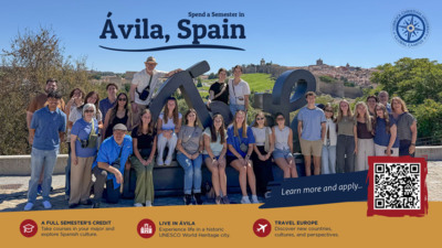  Spend a Semester in Avila, Spain A FULL SEMESTERS CREDIT Take courses in your major and explore Spanish culture. LIVE IN VILA Experience life in a historic UNESCO World Heritage city. TRAVEL EUROPE Discover new countries, cultures, and perspectives.